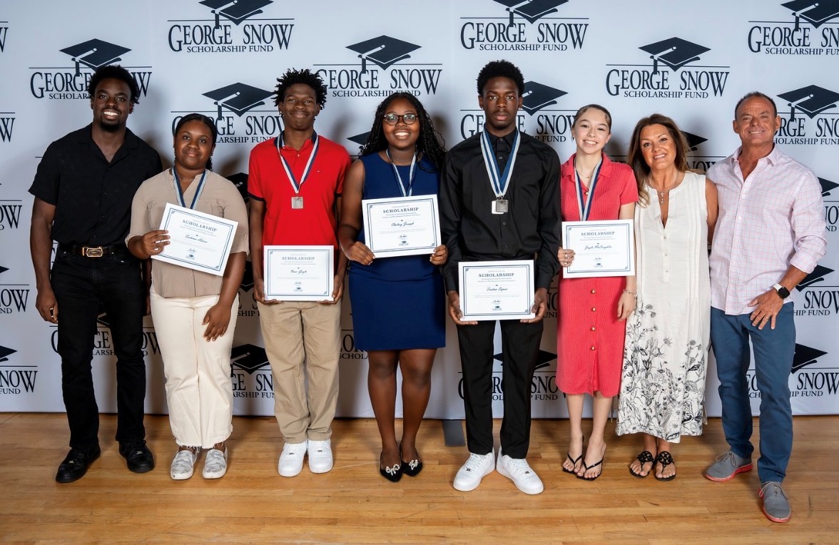 PROPEL scholarship recipients celebrating with the George Snow Scholarship Fund
