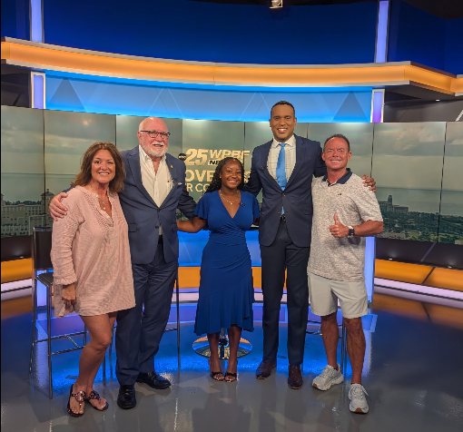 Valencia Isaac with the George Snow Scholarship Fund and PROPEL supporters at WPBF 25 News
